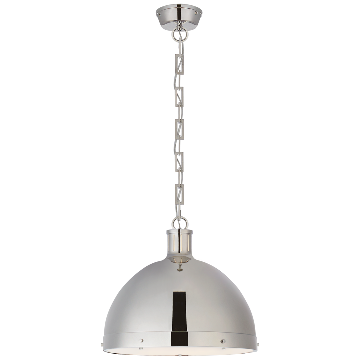 Hicks Extra Large Pendant in Polished Nickel with Acrylic Diffuser Open Box