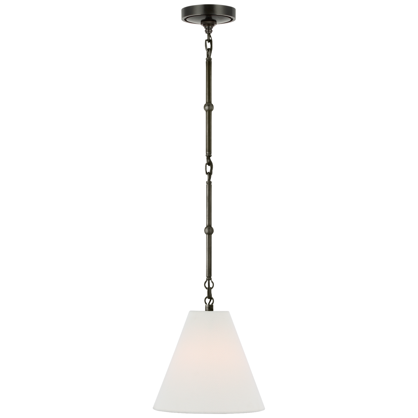 Goodman Petite Hanging Shade in Bronze with Linen Shade Open Box