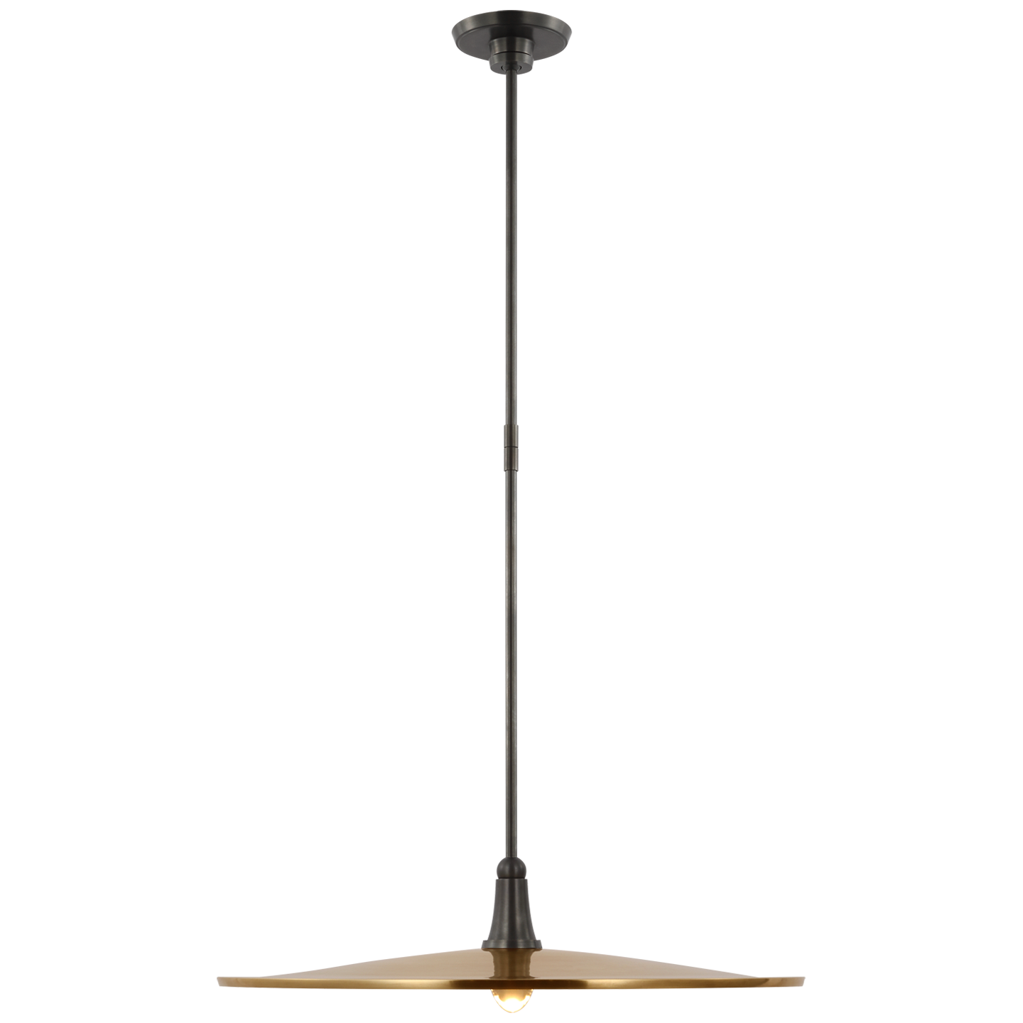 Truesdell 24" Pendant in Bronze with Antique Brass Shade Open Box