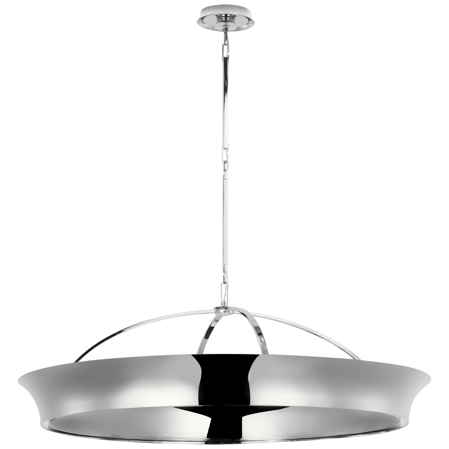 Garland 40" Dual Lit Ring Chandelier in Polished Nickel