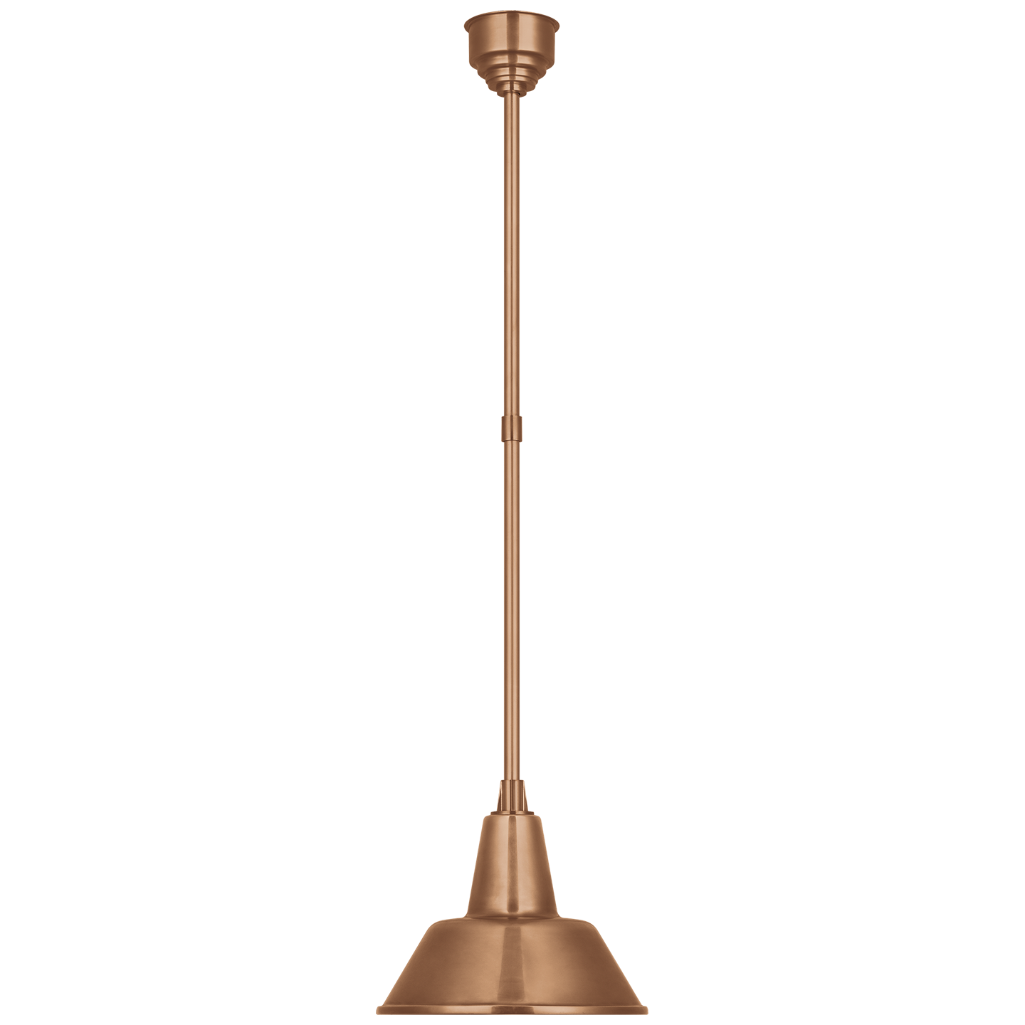 Academy Pendant in Soft Copper with 12.5" Bowers Shade