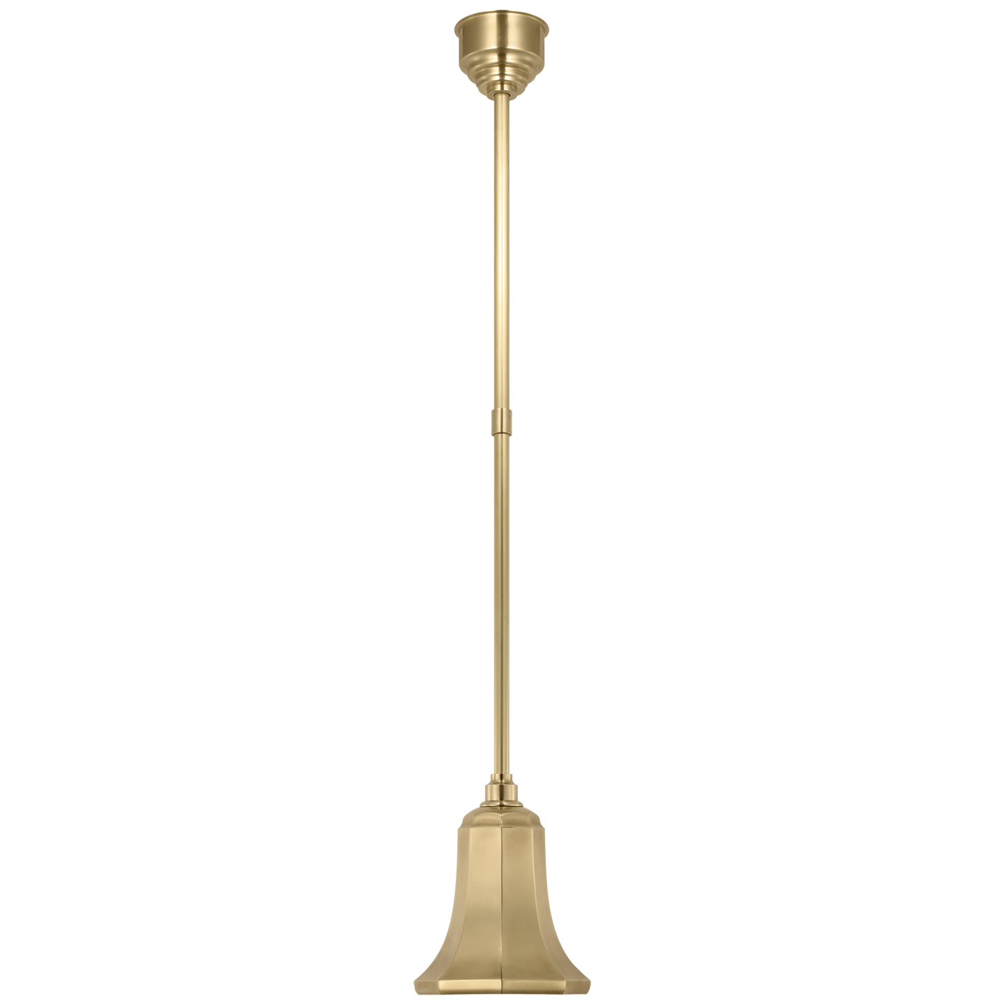 Academy Pendant in Hand-Rubbed Antique Brass with 7.5" Savannah Shade