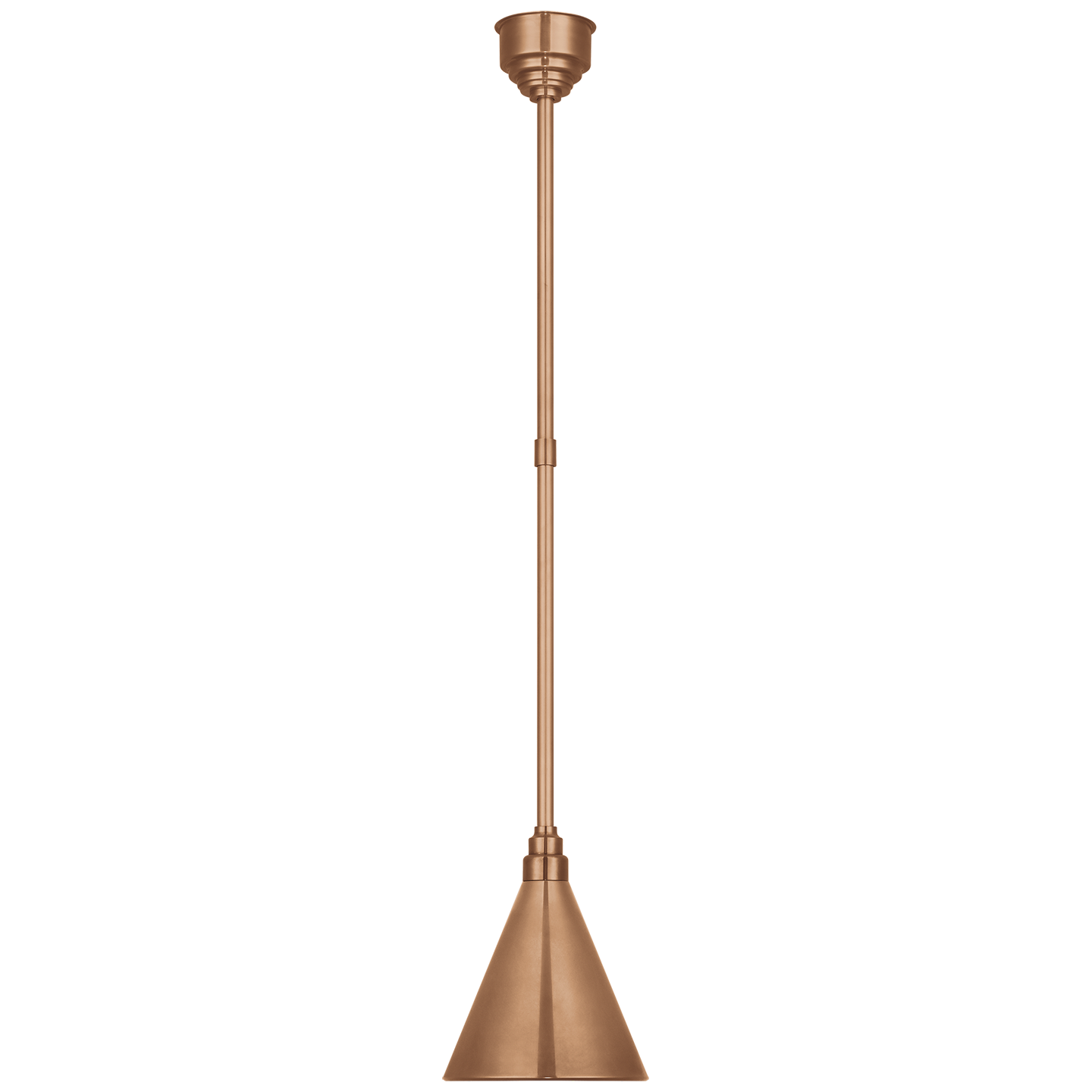 Academy Pendant in Soft Copper with 9" Conical Savannah Shade