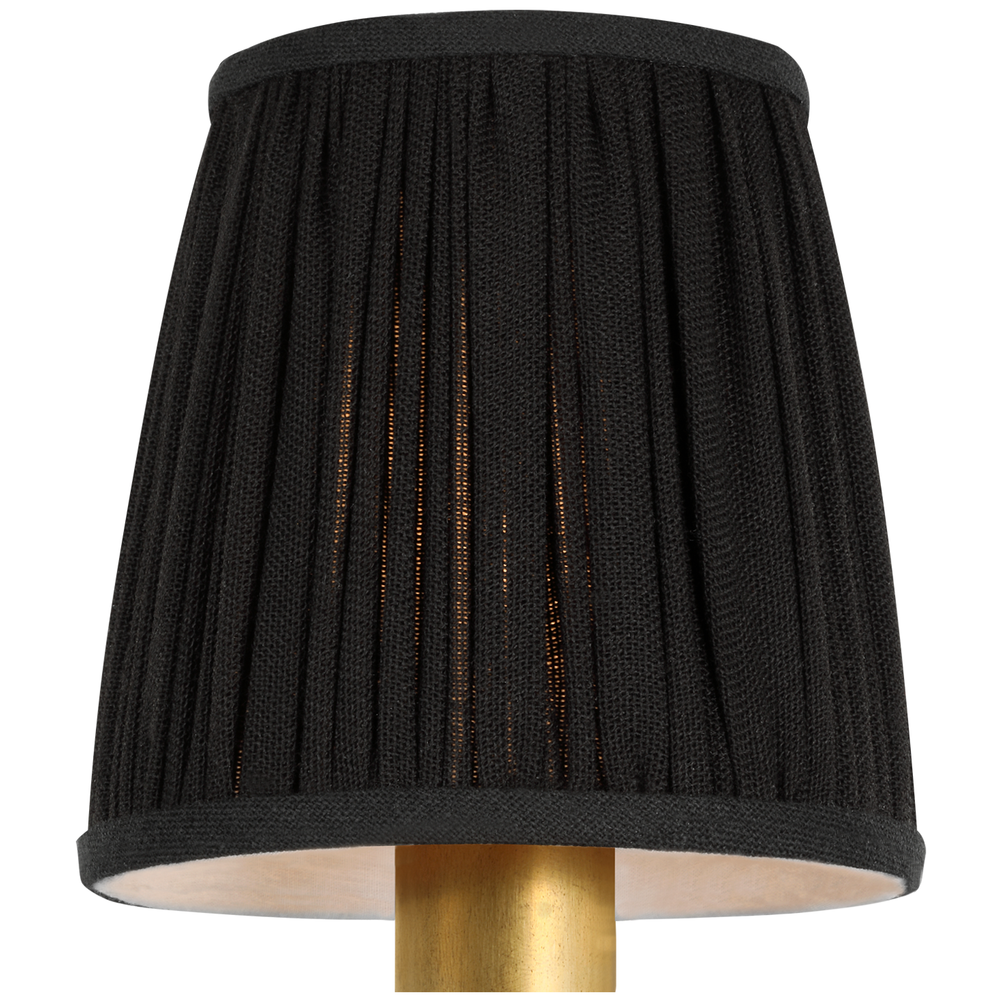 4" Pleated Black Linen Shade