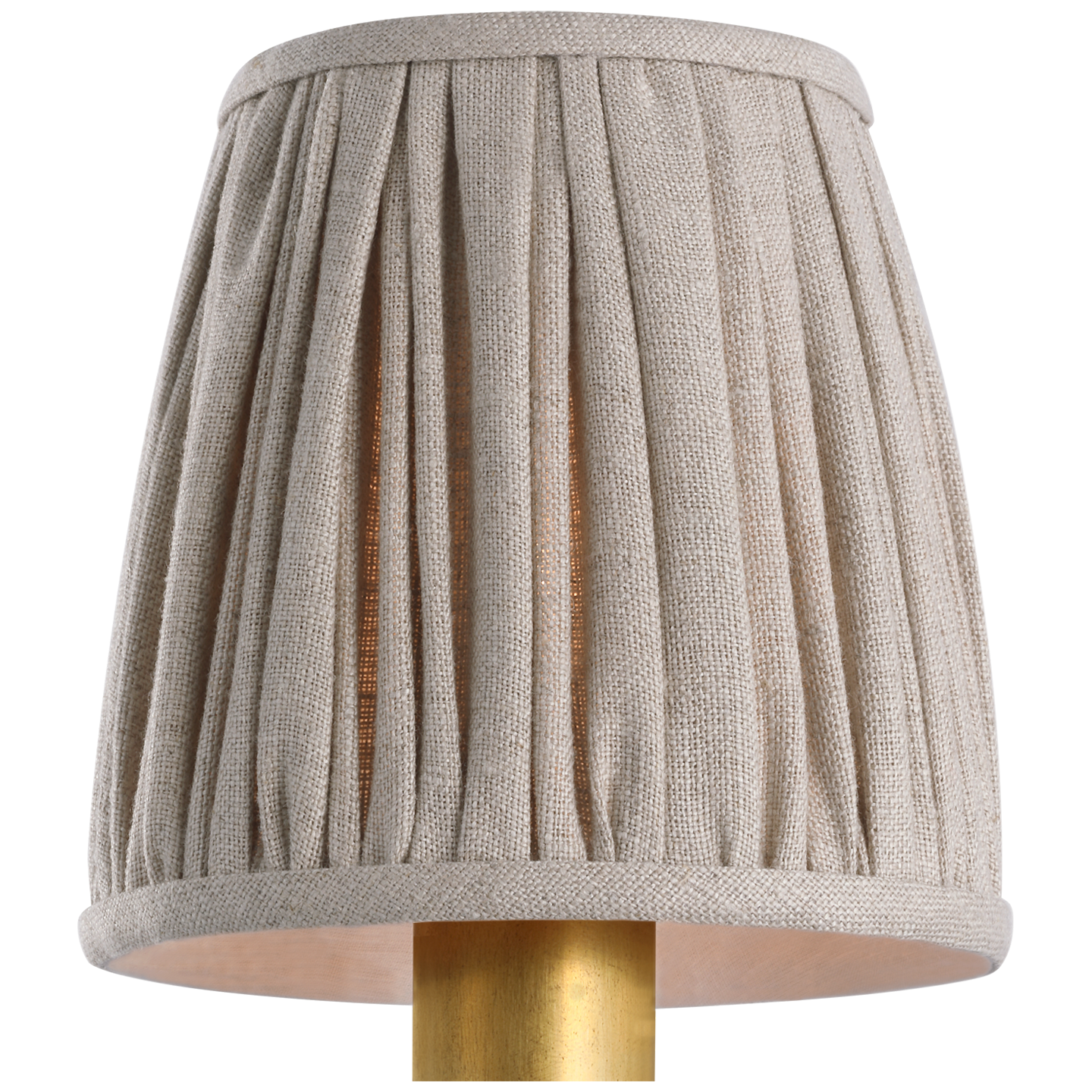 4" Pleated Natural Linen Shade