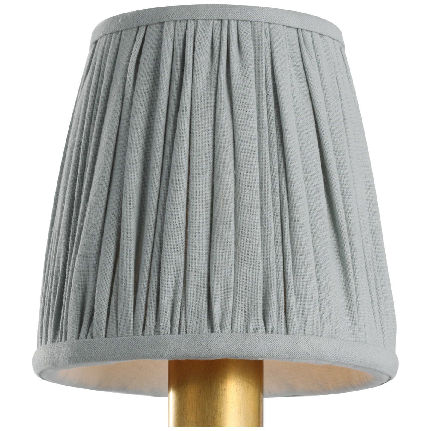 4" Pleated Blue Linen Shade