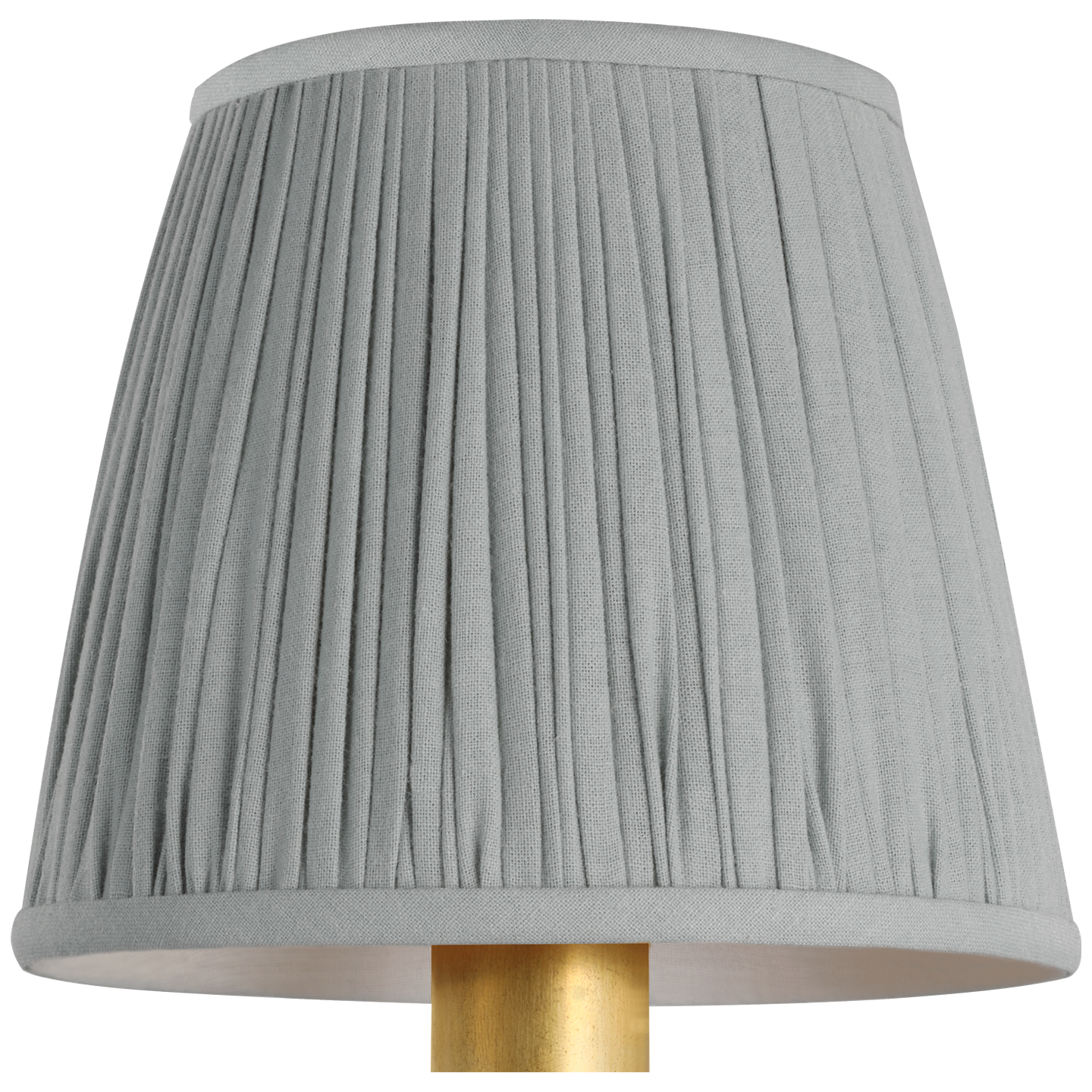 6" Pleated Blue Linen Shade