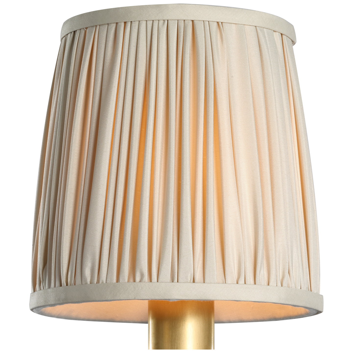 5" Pleated Champagne Silk Shade