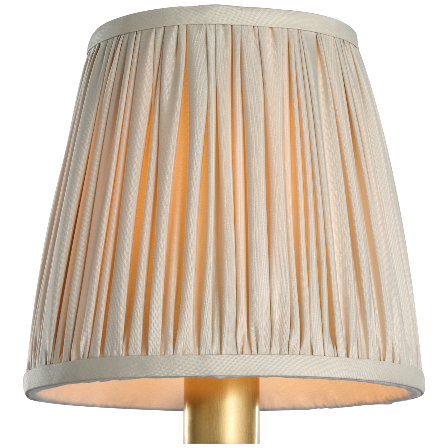 6" Pleated Champagne Silk Shade