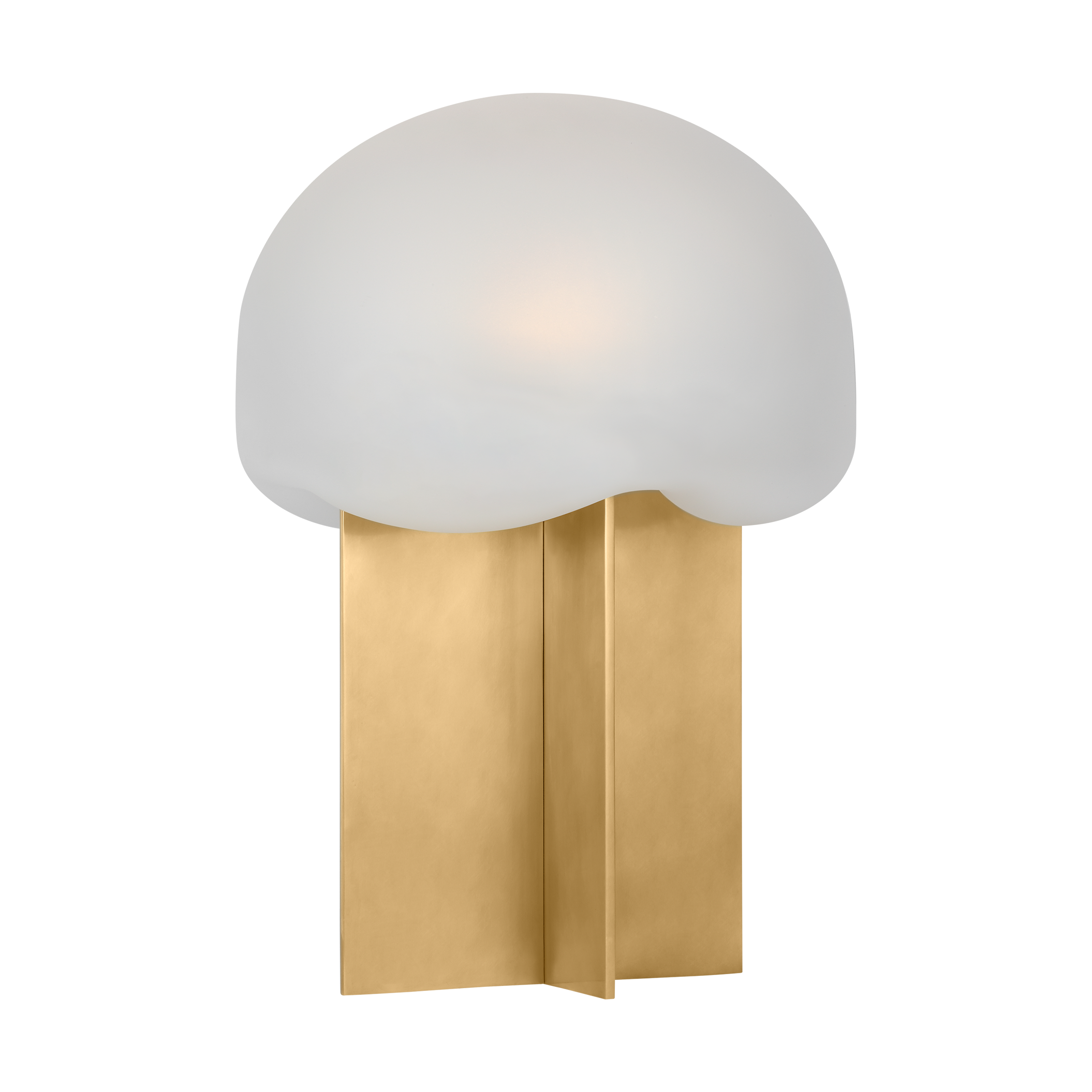 Fio Small Table Lamp Clear Etched Hand Rubbed Antique Brass 2700K 90 CRI