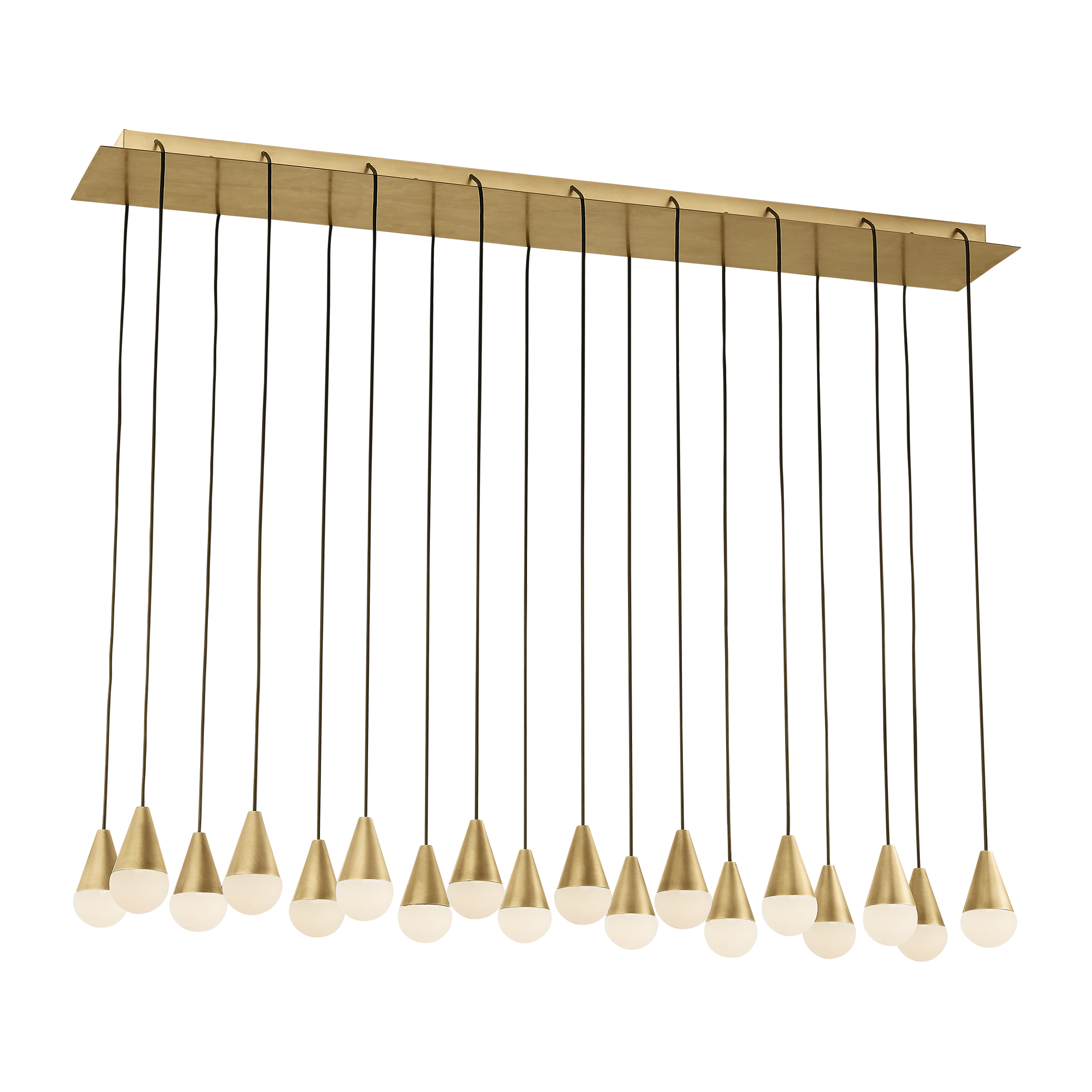 Cupola Alabaster 18 Light Chandelier Hand Rubbed Antique Brass 3000K 90 CRI