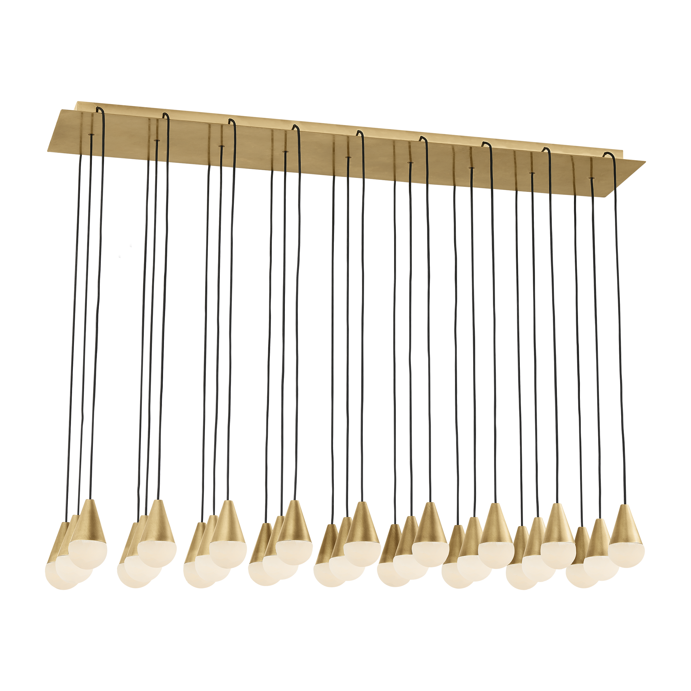 Cupola Alabaster 27 Light Chandelier Hand Rubbed Antique Brass 3000K 90 CRI