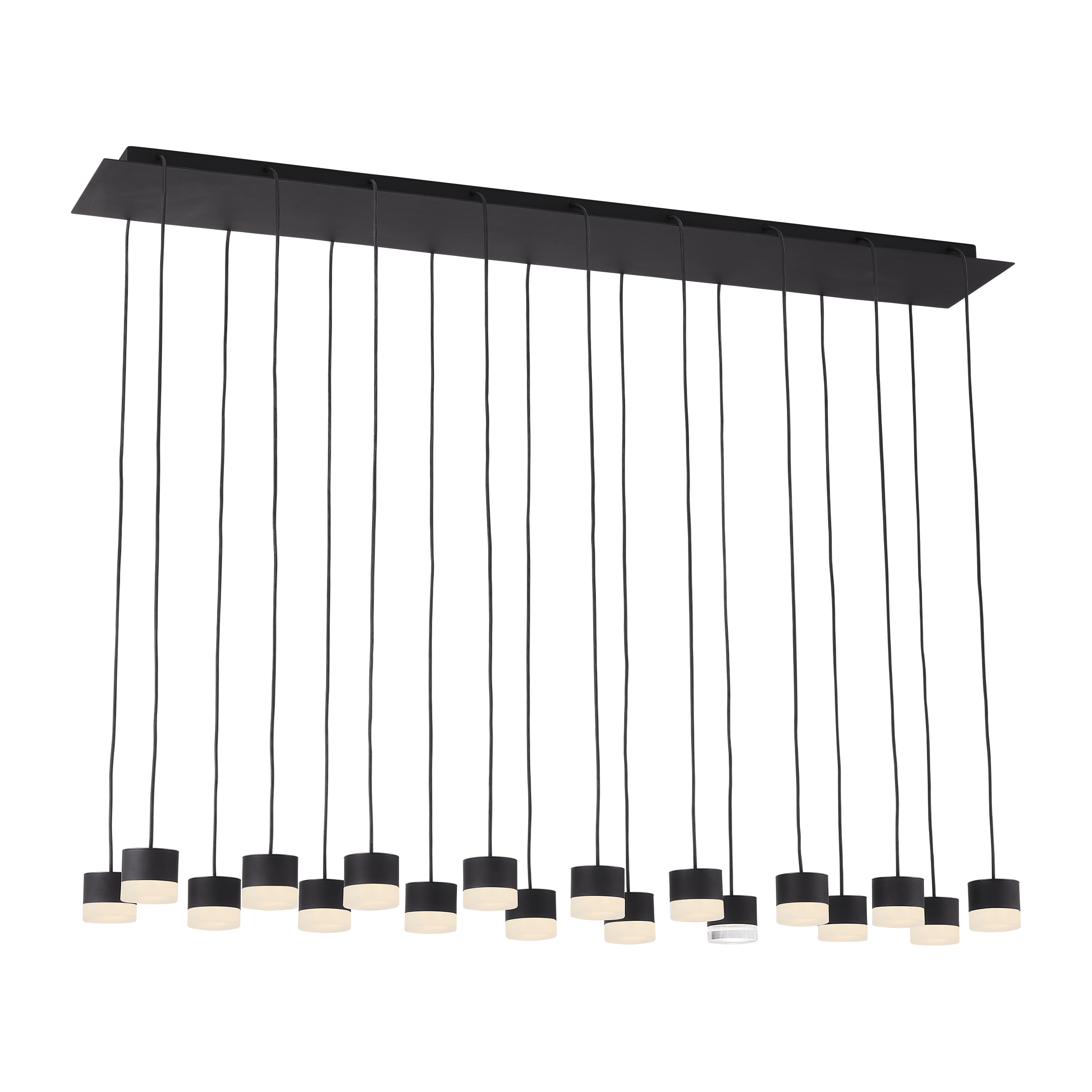 Gable Alabaster 18 Light Chandelier Nightshade Black 3000K 90 CRI 120V