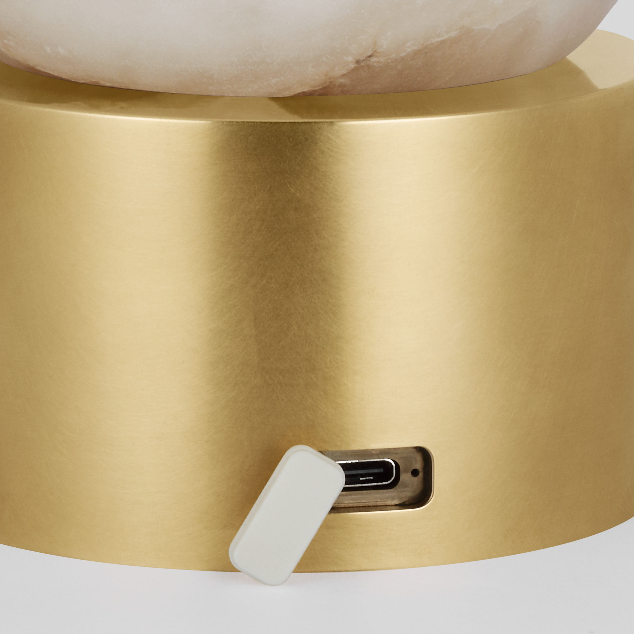 Mina Alabaster Accent Rechargeable Table Lamp - SLTB530 | Visual