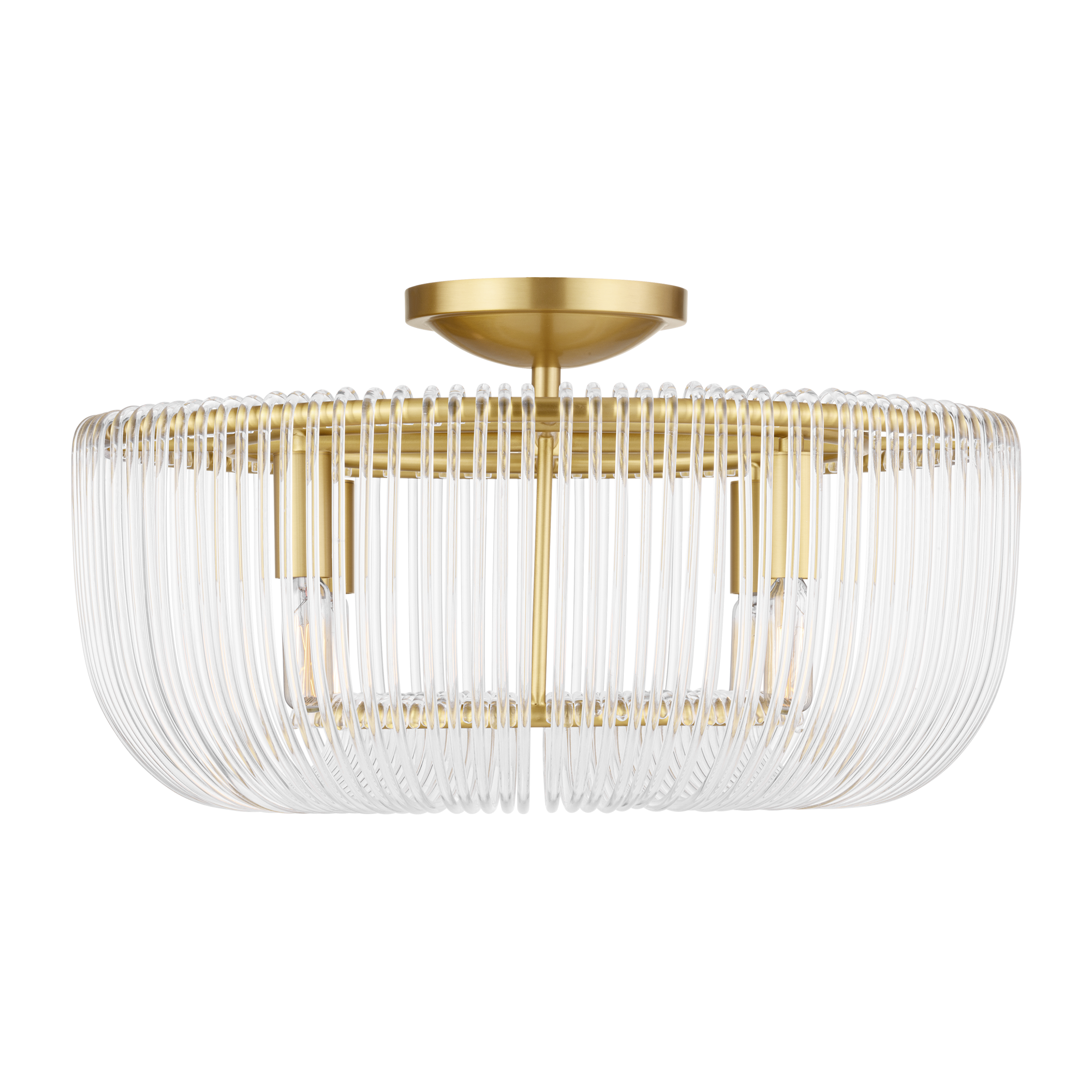 Pierce Medium Flush Mount Burnished Brass