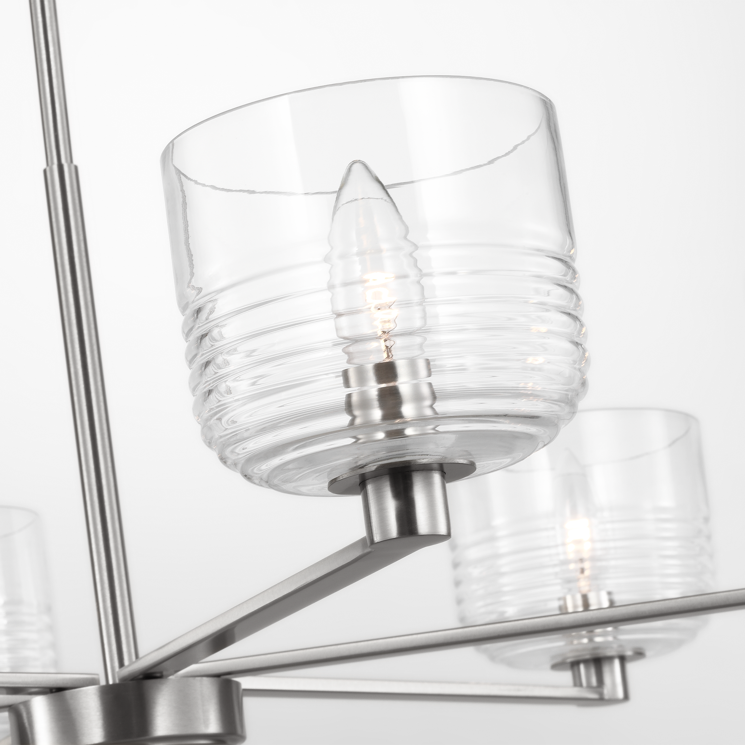 chandelier シェルフ Portland Chandelier, Handcrafted 6 Light Mid-Century Modern Dining