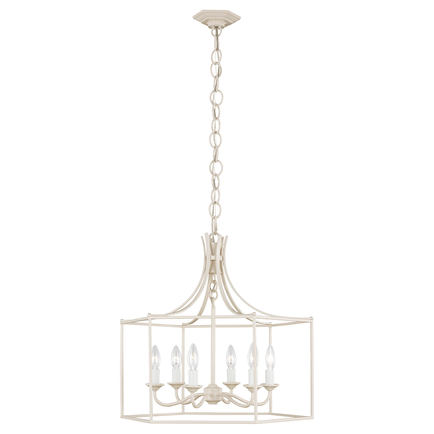 Bantry House Wide Lantern Blush