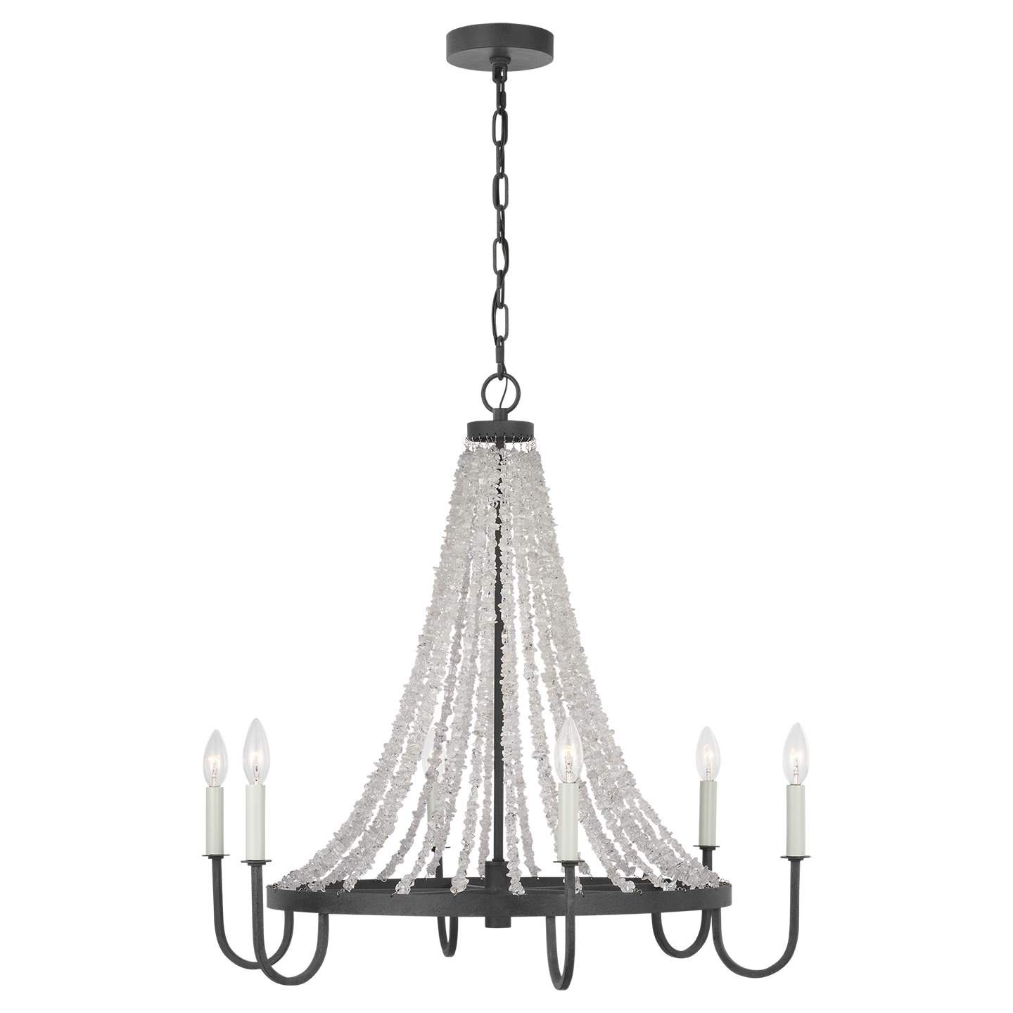 Leon Medium Chandelier Dark Weathered Zinc