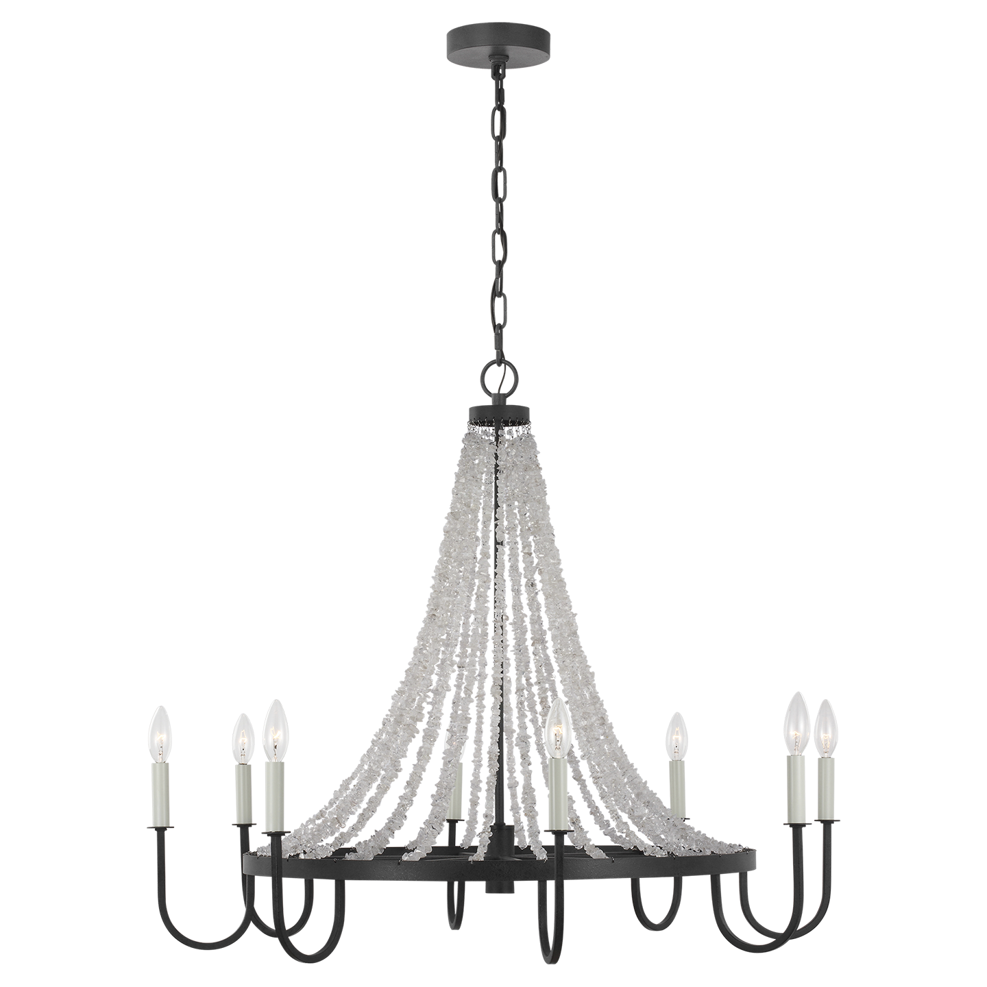 Leon Large Chandelier Dark Weathered Zinc