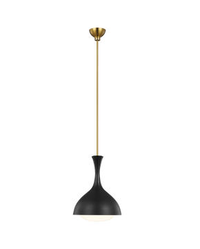 Lucerne One Light Small Pendant Midnight Black and Burnished Brass