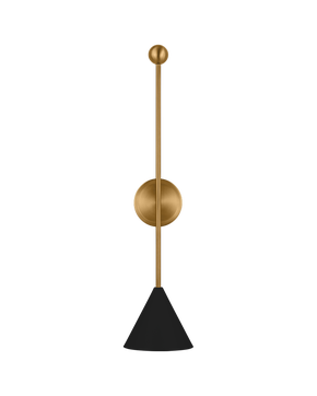 Cosmo Extra Large Sconce Midnight Black and Burnished Brass