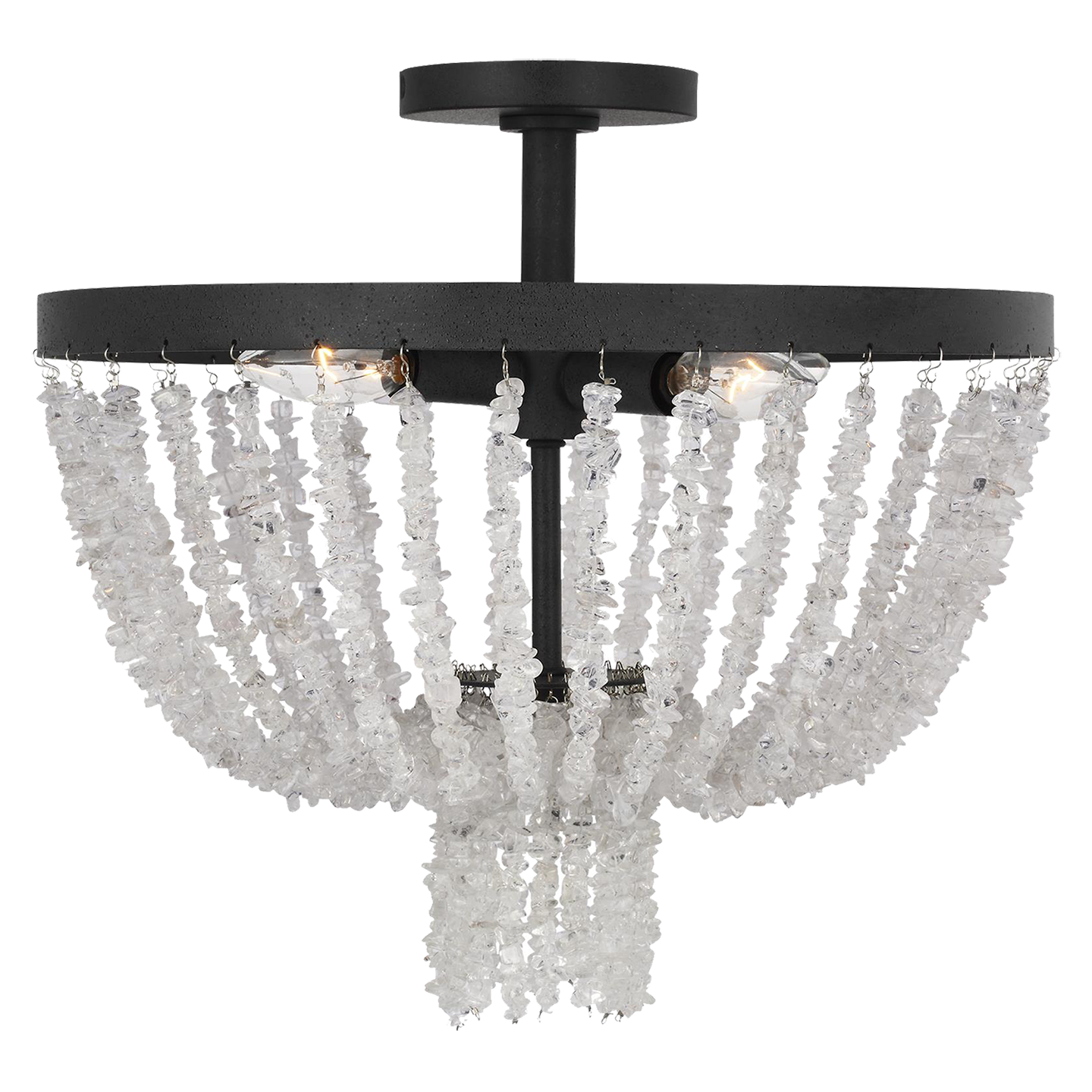 Leon Flush Mount Dark Weathered Zinc