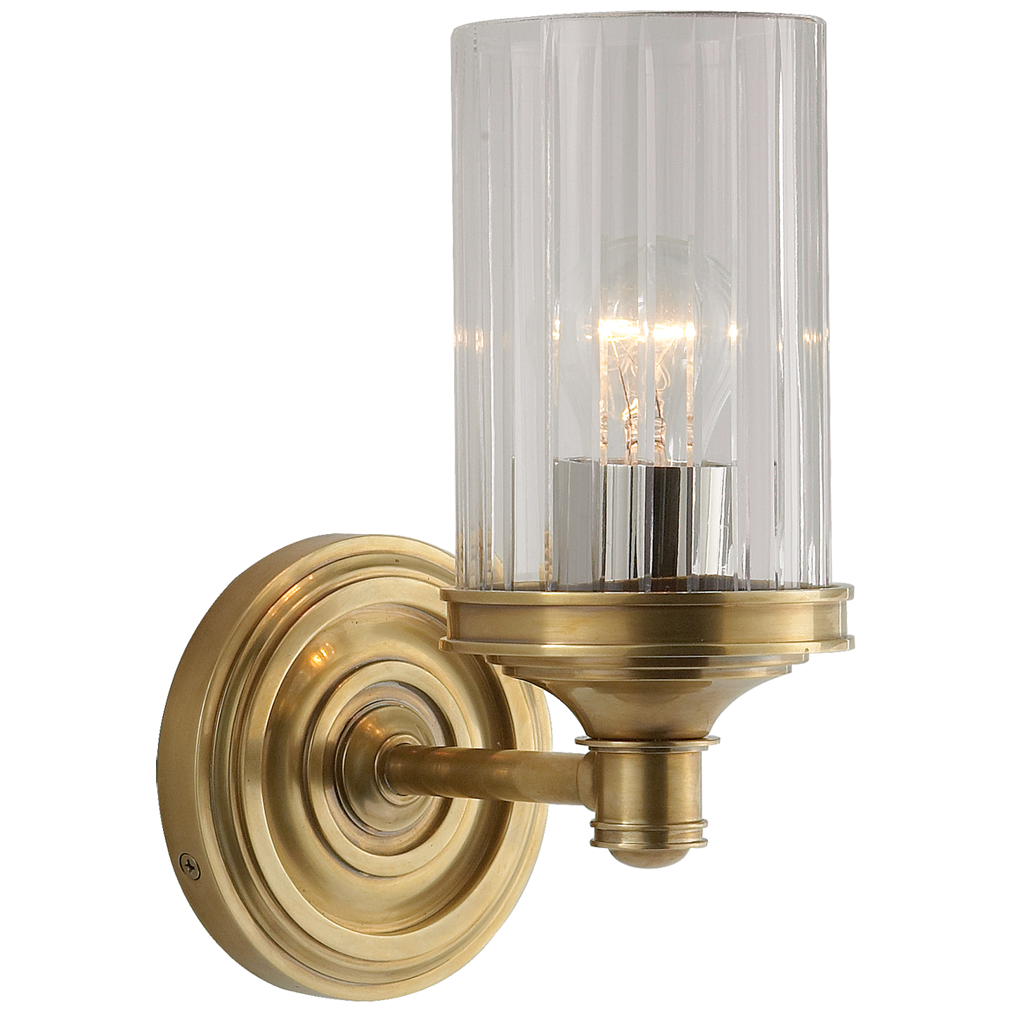 Serafina Medium Sconce in Hand-Rubbed Antique Brass with Crystal main image 0