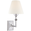 Jane Wall Sconce in Polished Nickel with Linen Shade