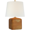 Ruby Medium Table Lamp in Yellow Oxide with Linen Shade