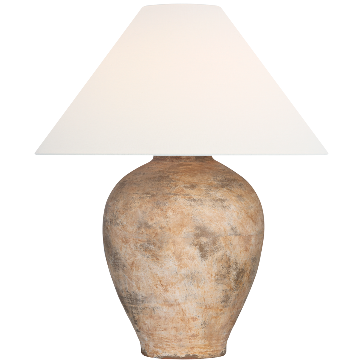 Fischer 36" Table Lamp in Rustic Terracotta with Linen Shade