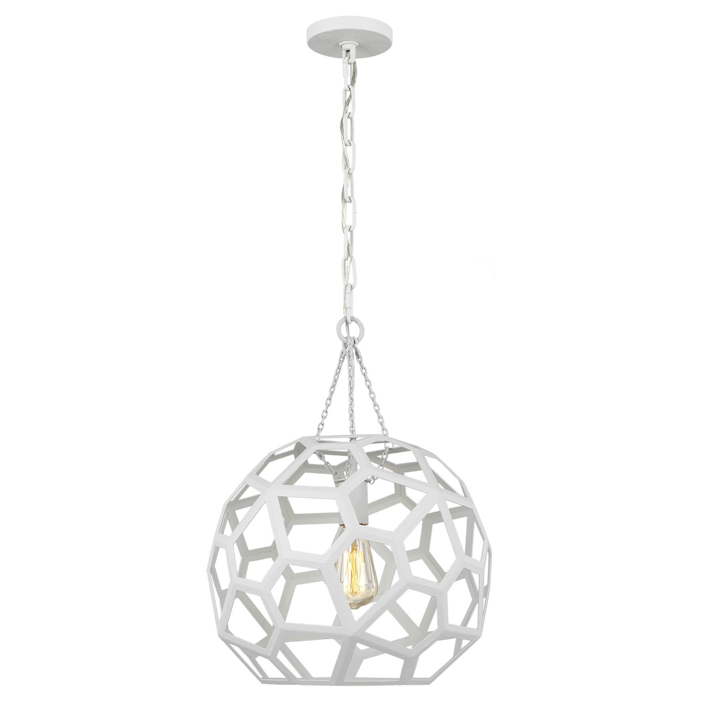 Feccetta Medium Pendant Paper Mache White