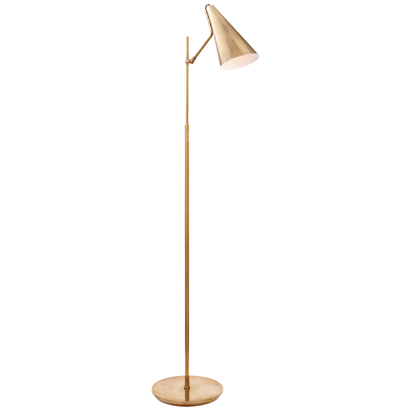 Clemente Floor Lamp in Hand-Rubbed Antique Brass