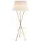 Lebon Floor Lamp in Gild with Linen Shade