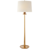 Beaumont Floor Lamp in Gild with Linen Shade