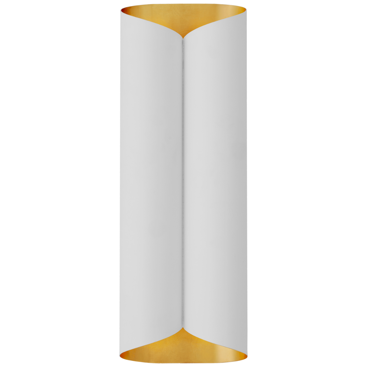 Selfoss Large Sconce in Plaster White and Gild Interior