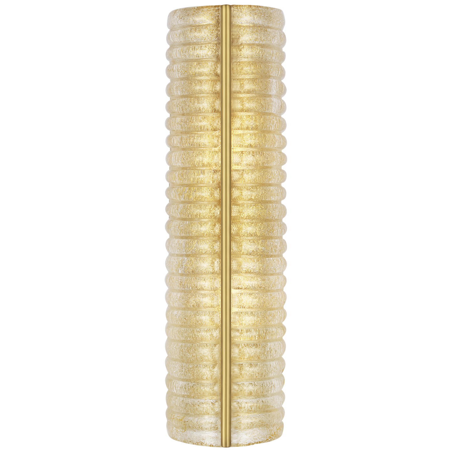 Claude 20" Linear Sconce in Hand-Rubbed Antique Brass with Gold Graniglia Glass