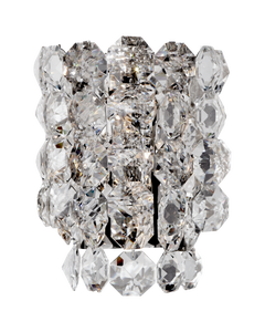 Sanger Large Sconce in Polished Nickel with Crystal