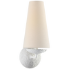 Fontaine Single Sconce in Plaster with Linen Shade