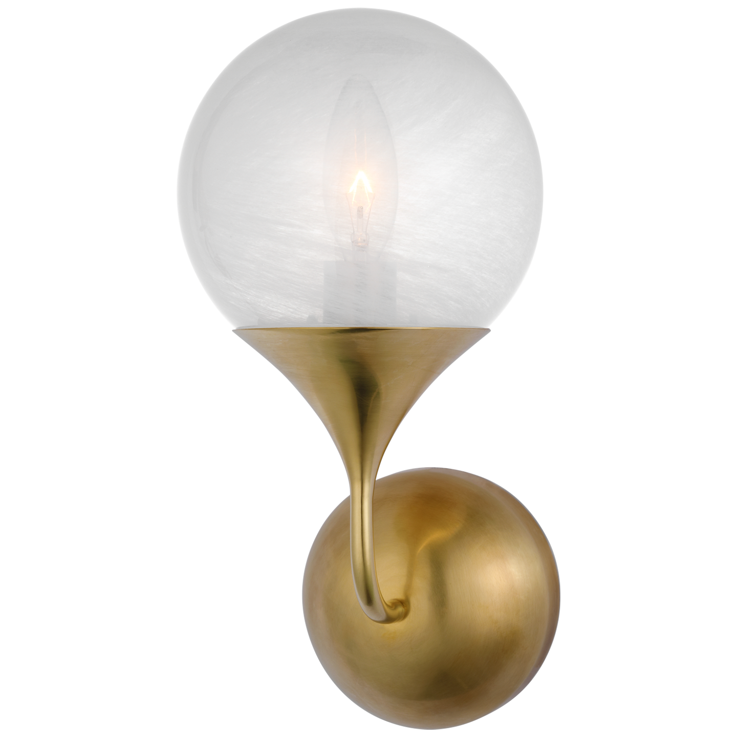 The Cristol by AERIN adds both old-world glamour and contemporary design to any interior. Larger rooms can be dramatically illuminated by tiered chandeliers, and smaller spaces will come alive with flush mount lighting and single or double wall sconces. The hand-blown strié glass globes confer an other-worldly refinement, while sculptural, modern fixtures in antique brass or polished nickel add new-world charm.