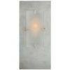 Dominica Rectangle Sconce in Burnished Silver Leaf and Alabaster