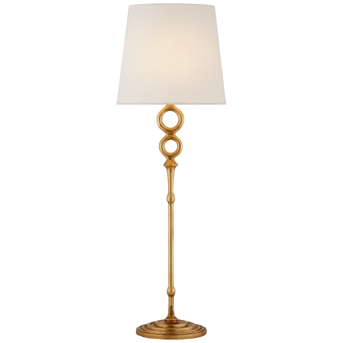 Bristol Table Lamp in Gilded with Linen Shade