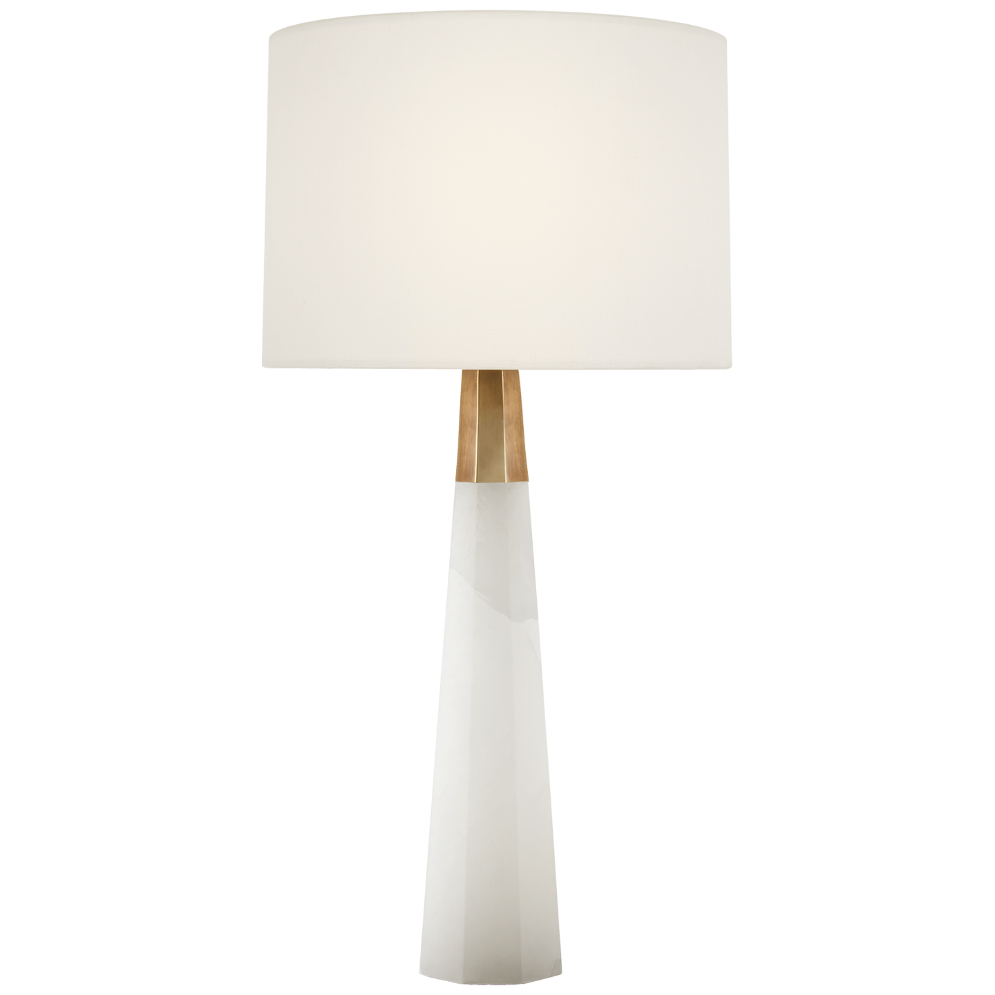 Olsen Cordless Table Lamp in Alabaster with Linen Shade 220V