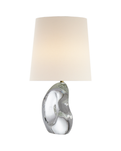 Lenoir Table Lamp in Crystal with Linen Shade