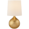 Warren Mini Table Lamp in Gild with Linen Shade