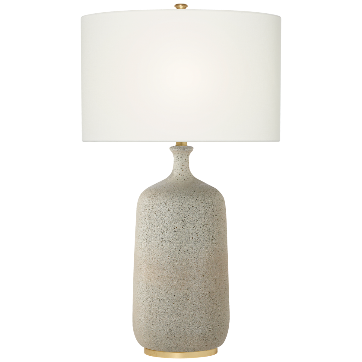 Culloden Table Lamp in Volcanic Ivory with Linen Shade