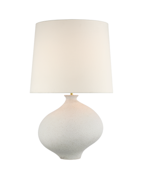 Celia Large Right Table Lamp in Marion White with Linen Shade