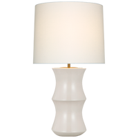 Marella Medium Table Lamp in Ivory with Linen Shade