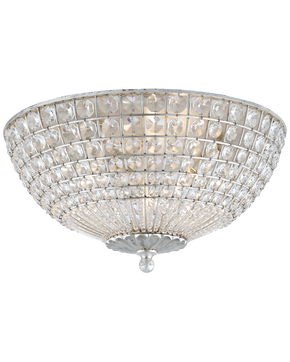 Renwick Flush Mount in Burnished Silver Leaf with Crystal