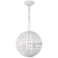 Mill Small Globe Lantern in Plaster White