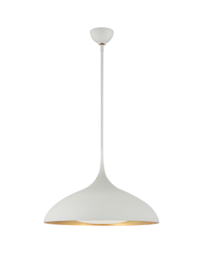 Agnes 21" Pendant in Plaster White with Soft White Glass